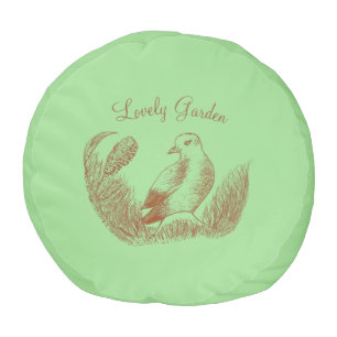 Whispers of Nature – Vintage Garden Aesthetics Pouf