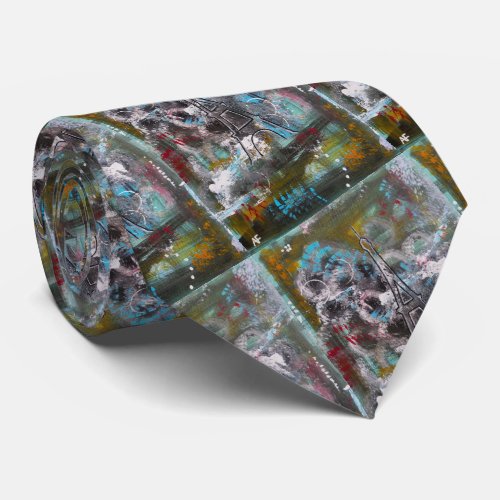 Whispers of Paris Painting by Alfred Fox Neck Tie