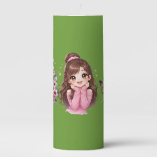 Whispers of Paris Petals Over the Eiffel A Butterf Pillar Candle