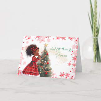 "Whispers of Peace" African-American Greeting Holiday Card