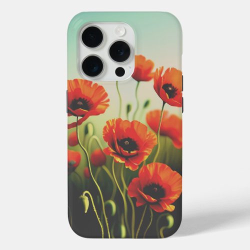 Whispers of Poppies A Cinematic Reverie iPhone 15 Pro Case