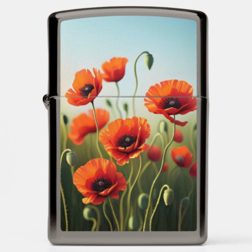Whispers of Poppies A Cinematic Reverie Zippo Lighter