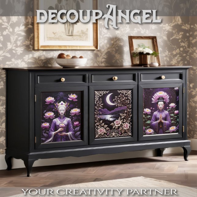 Whispers of Serenity - Set of 3 - Decoupage Wrapping Paper Sheets (Creator Uploaded)