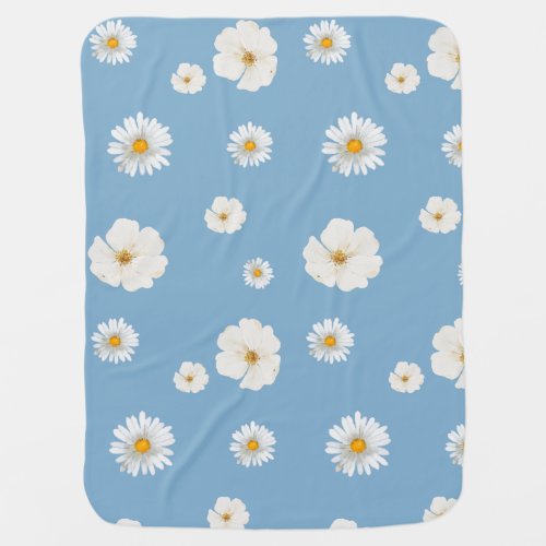 Whispers of Serenity White florals  Baby Blanket