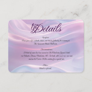 Whispers of Silk: Dreamy Pastel Waves Pink Blue  Enclosure Card