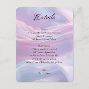 Whispers of Silk: Dreamy Pastel Waves Pink Blue  Enclosure Card