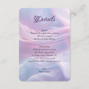 Whispers of Silk: Dreamy Pastel Waves Pink Blue  Enclosure Card