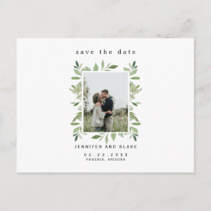 Whispers of Spring Photo White Save the Date Postcard