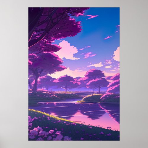Whispers of the Anime Landscape Poster