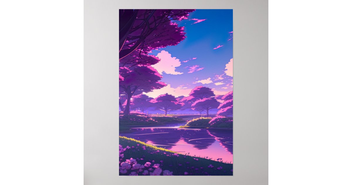 Whispers of the, Anime Landscape Poster | Zazzle