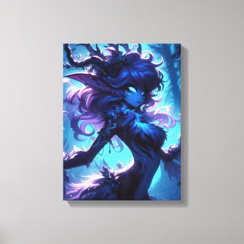 Whispers of the Azure Grove Canvas Print