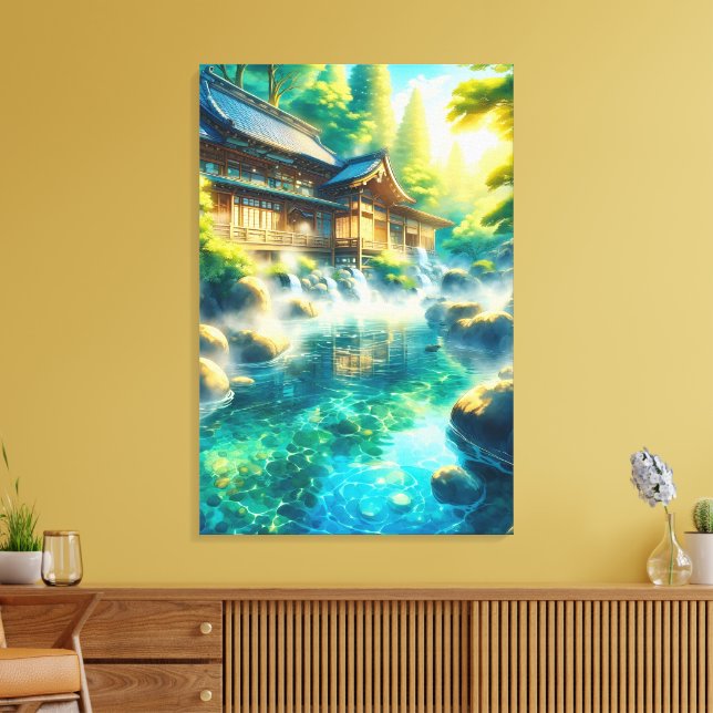 Whispers of the Cedar Stream Canvas Print (Insitu(LivingRoom))