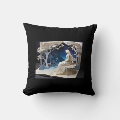 Whispers of the Celestial Grove Throw Pillow