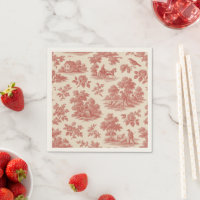 Whispers of the Countryside – Red Toile Paper Napk