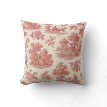 Whispers of the Countryside – Red Toile Throw Pill
