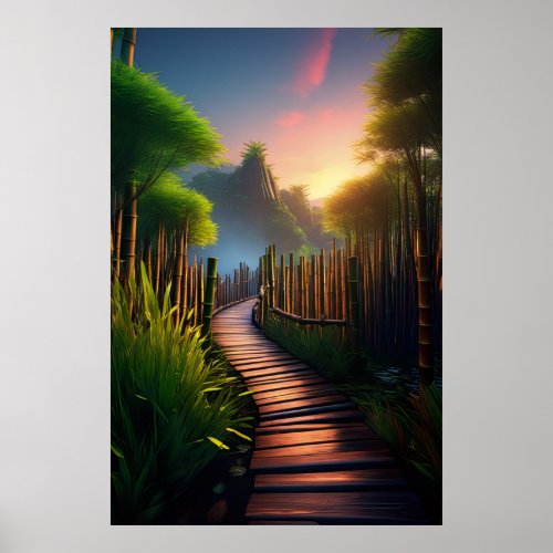 Whispers of the East A Tranquil Bamboo Journey Poster
