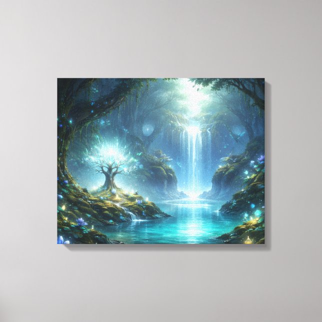 Whispers of the Enchanted Falls Canvas Print (Front)