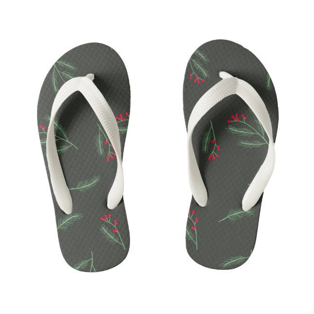 Whispers of the forest kid's flip flops (Footbed)