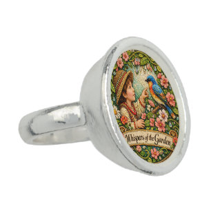Whispers of the Garden: A Beaded Tale of Wonder Ring
