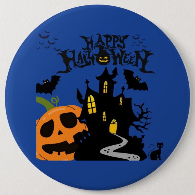 Whispers of the Graveyard deep blue Button (Front)