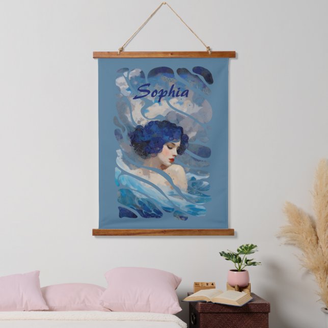 Whispers of the Ocean Goddess Hanging Tapestry (Bedroom)