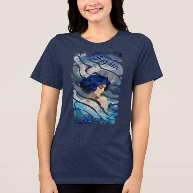Whispers of the Ocean Goddess Tri-Blend Shirt (Front)