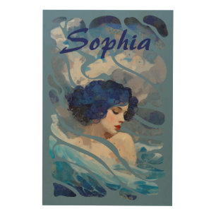 Whispers of the Ocean Goddess Wood Wall Art
