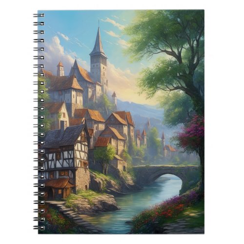 Whispers of the Past Medieval Town Notebook