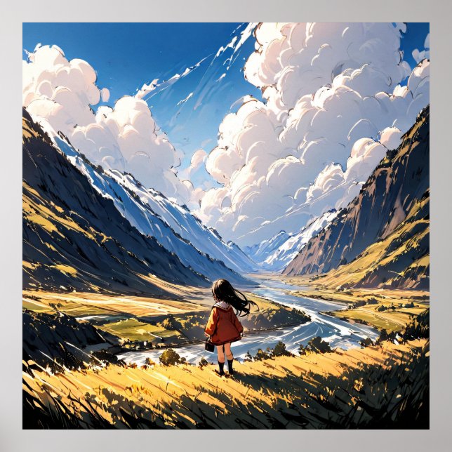 Whispers of the Valley: An Anime Journey Poster (Front)