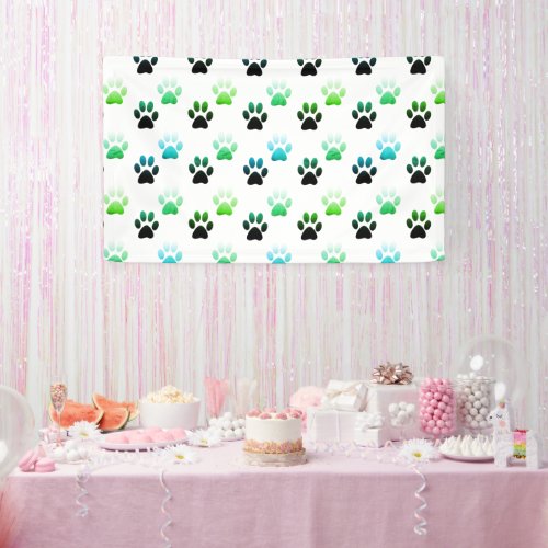 Whispers of the Wild Bear Paw Prints  Banner