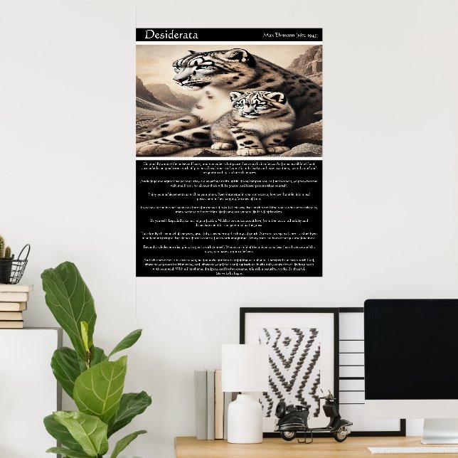 Whispers of the Wild: Desiderata Poster (Home Office)