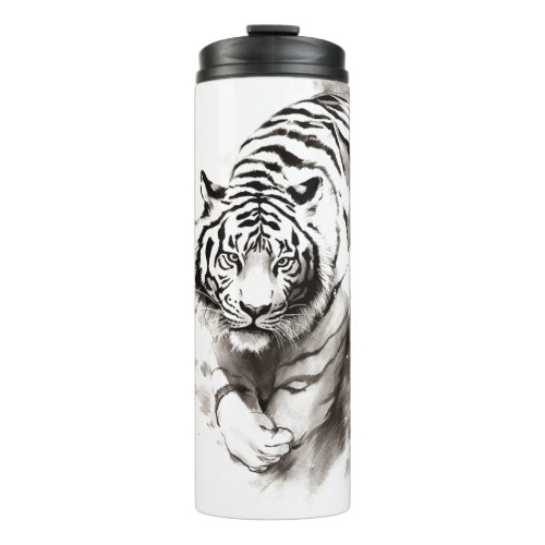 Whispers of the Wild White Tiger Collection _  Thermal Tumbler