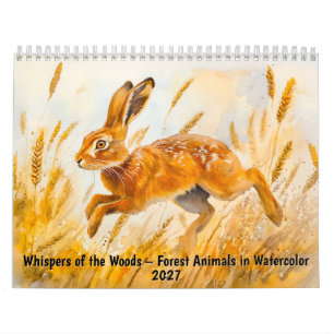 Whispers of the Woods – Forest Animals in Watercol Calendar