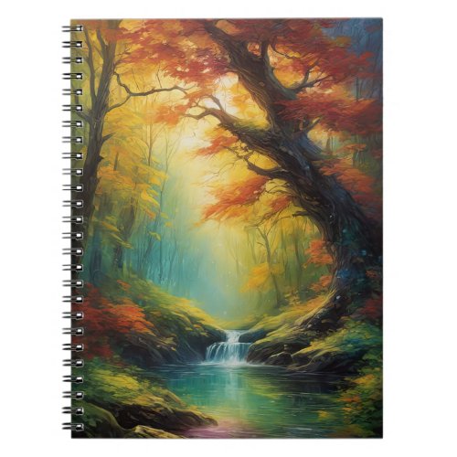 Whispers of Time Old Trees in Vibrant Forest Notebook