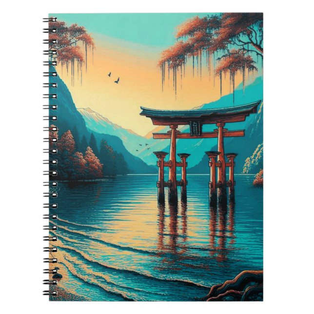 "Whispers of Tranquility: The Spirit Gate" Notebook (Front)