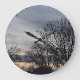 Whispers of Winter Large Clock