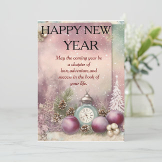  "Whispers of Winter: New Year's Greeting Card" Holiday Card
