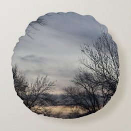 Whispers of Winter Round Pillow