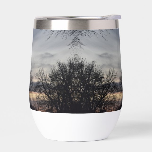 Whispers of Winter Thermal Wine Tumbler (Left)