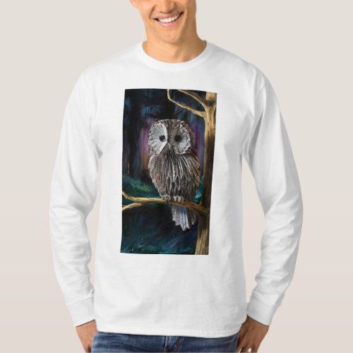 Whispers of Wisdom The Enigmatic Origami Owl T_Shirt