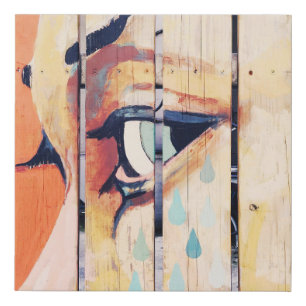 Whispers on Wood Faux Canvas Print