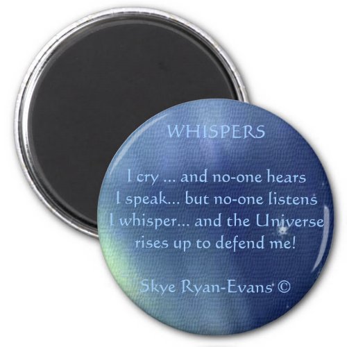 WHISPERS Poem Magnet