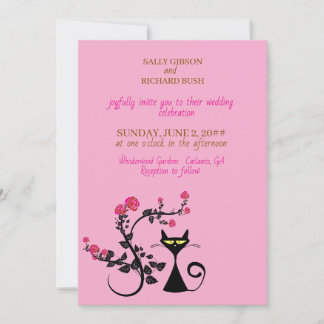 Whispers & Vows Loves, Paws, and Roses Wedding  Invitation