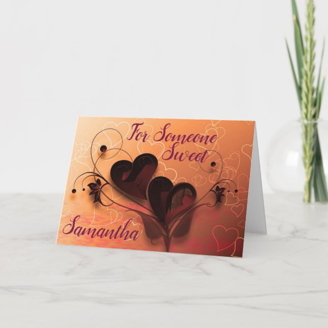 Whispy Hearts Happy Valentine's Day Card (Front)