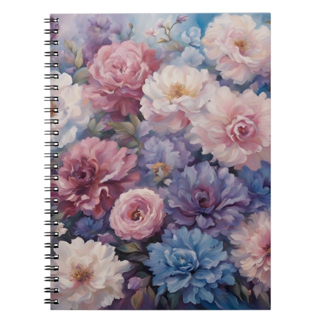 Whispy wildflower design notebook (Front)