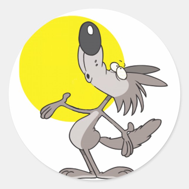 Whistle at the Moon Classic Round Sticker (Front)