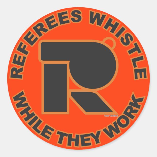 Whistle While You Work Classic Round Sticker (Front)