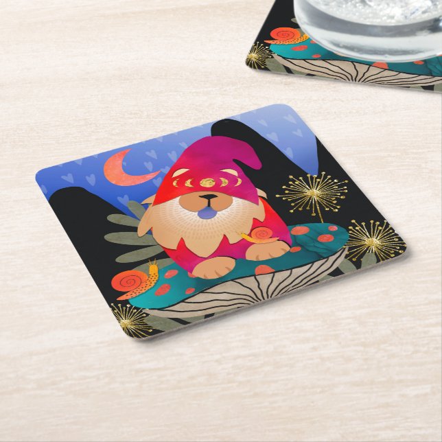 WHISTLEBRITCHES chow  paper coasters (Angled)