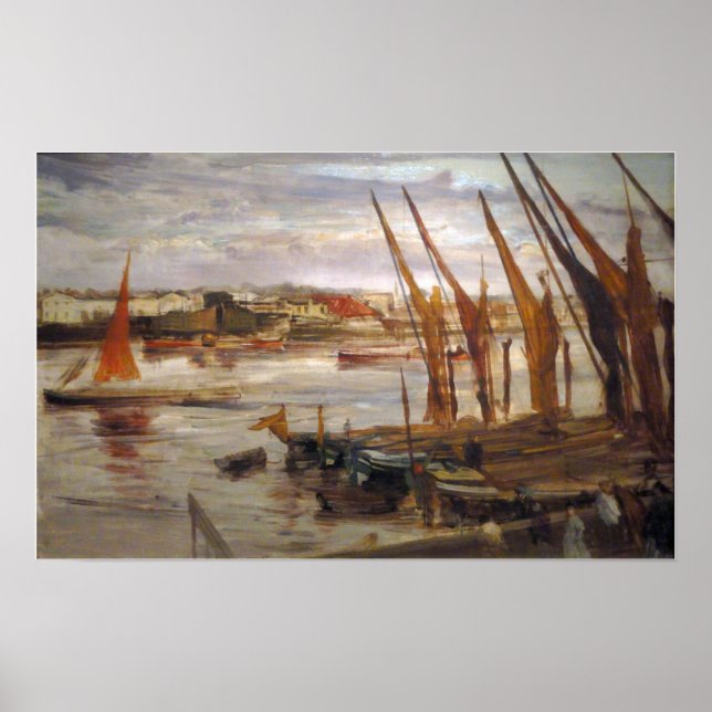 Whistler - Battersea Reach 1863 Poster (Front)