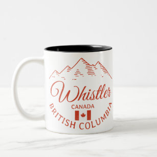 Whistler BC Canada Mountain Design Two-Tone Coffee Mug